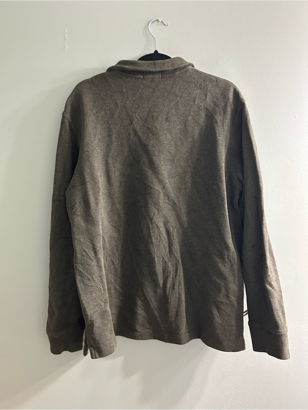 Polo Ralph Lauren green French ribbed 1/4 zip sweater - Picture 4 of 8